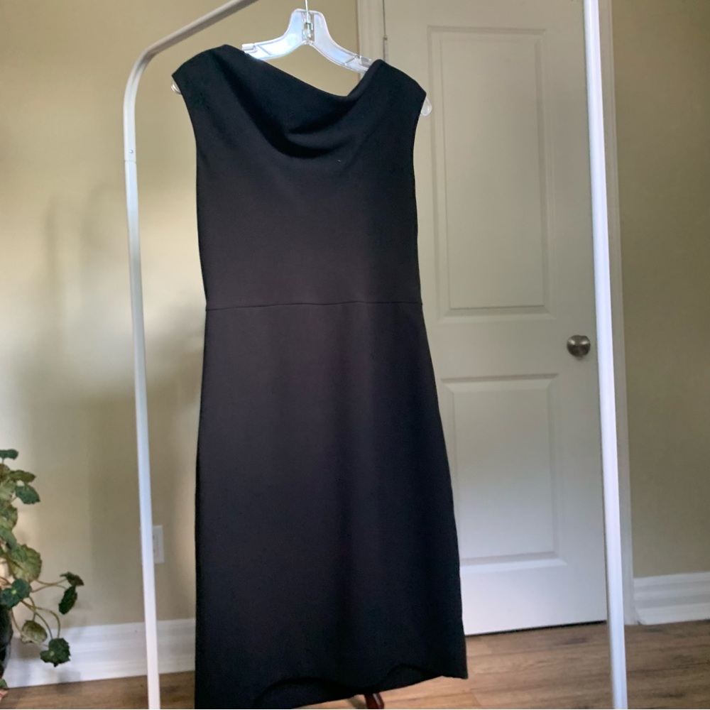 J. Crew Black Midi Dress